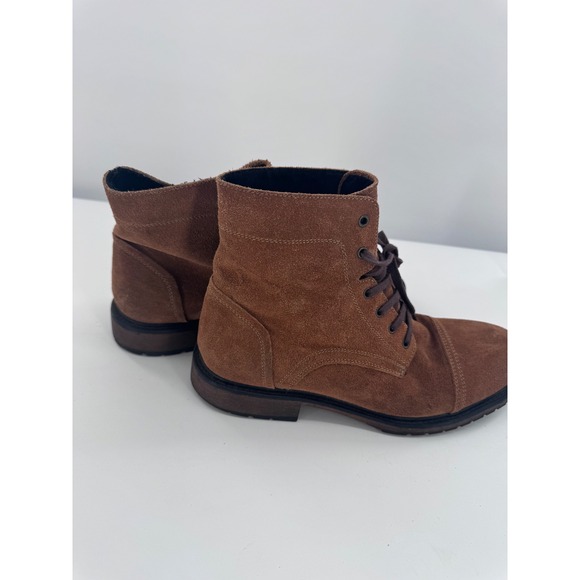 G.H. Bass Macbeth Suede Boots Mens 10.5 Brown Cap Toe Lace Up Shoe‎ main image 6